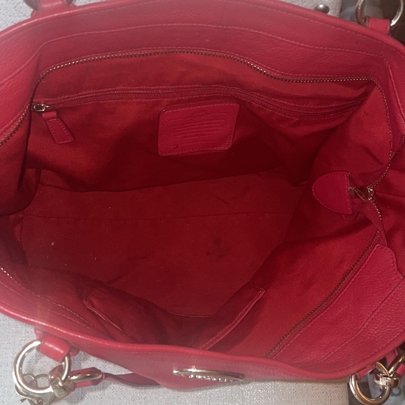 Coach like new handbag. Beautiful warm pinkish/red color. - Picture 4 of 5